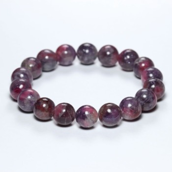 記念特価★ブラジル産レピドライトピンクトルマリンブレスレット/ユニコーンストーン（約11.5mm玉）(24th-LPPT-BR1151IS)