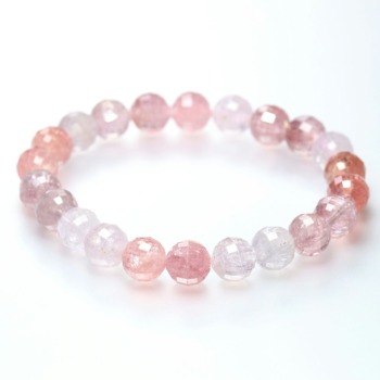 記念特価★[高品質]ミャンマー産マルチカラースピネルシラーブレスレット（約8.5mm玉・ボールカット）(24th-MACH-BR0851IS)