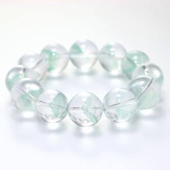 記念特価★[超激レアサイズ！高品質++]マダガスカル産グリーンファントムクォーツブレスレット（約18.5mm大玉！・このサイズでこの品質はもう奇跡！）(24th-MDGRP-BR1851IS)