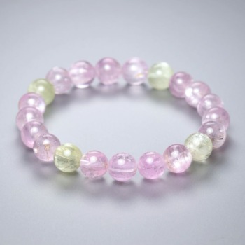 記念特価★[大特価！高品質]アフガニスタン産ミッククンツァイトブレスレット（約9.5mm玉・内包物ある玉含むため大特価！）(24th-MISV-BR0951IS)