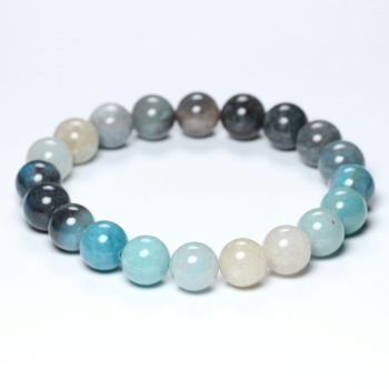 【第三弾】記念特価★[3A]ブラジル産ミックストロレアイトクォーツブレスレット（約10mm玉）(24th-MITQ-BR1001IS)