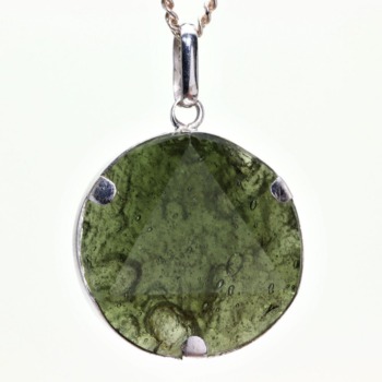 記念特価★天然モルダバイトヘキサゴンペンダントトップ（シルバー925）(24th-MOLDA-PT0032IS)