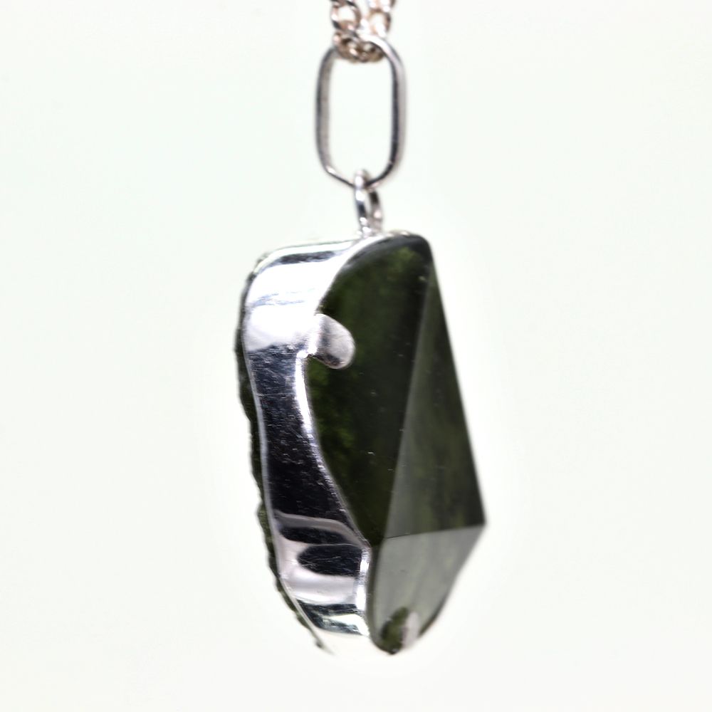 記念特価★天然モルダバイトヘキサゴンペンダントトップ(シルバー925)-slide-3