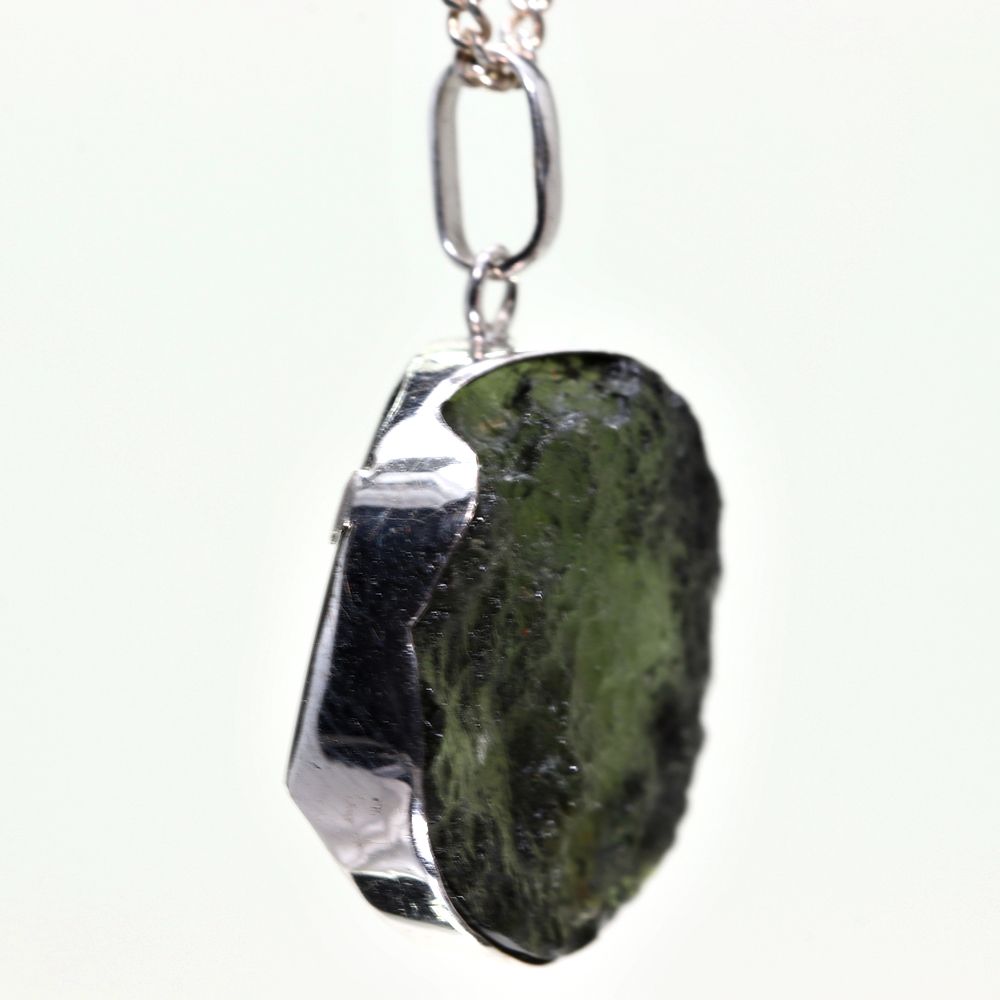 記念特価★天然モルダバイトヘキサゴンペンダントトップ(シルバー925)-slide-4