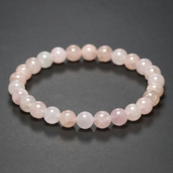 記念特価★[3A]ブラジル産モルガナイトブレスレット（約7mm玉）(24th-MORN-BR0701IS)