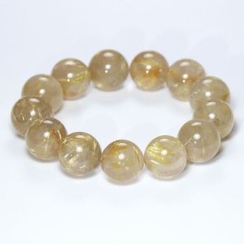 記念特価★[大特価！3A]大玉ルチルクォーツブレスレット（約17.5mm玉）(24th-ODLT-BR1751IS)