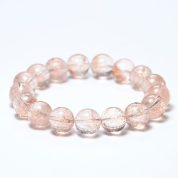 記念特価★[希少！]マダガスカル産オレンジレピドクロサイトインクォーツブレスレット（約12mm玉）(24th-ORLP-BR1201IS)