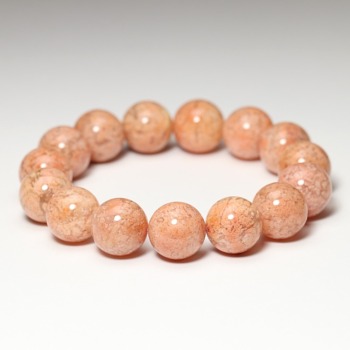 記念特価★ピンクフラワーアゲートブレスレット（約15mm玉）(24th-PIFR-BR1501IS)