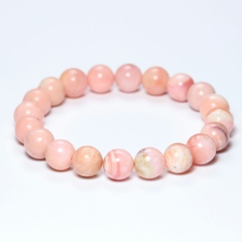 記念特価★[3A]ペルー産ピンクオパールブレスレット（約10mm玉）(24th-PKOP-BR1001IS)