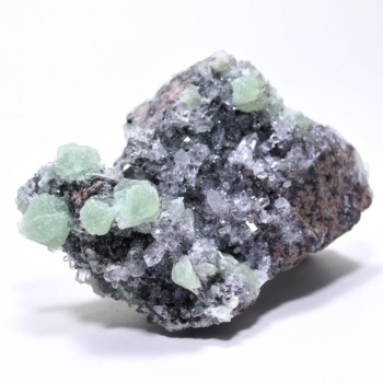 記念特価★[高品質]中国/四川省産プレナイト共生水晶クラスター（原石155g）(24th-PREQA-CL0155IS)