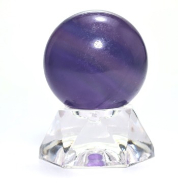 記念特価★中国産パープルフローライト丸玉/スフィア（直径30.5mm）(24th-PUFLO-SP0305IS)