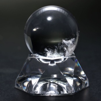 記念特価★マダガスカル産クォーツインクォーツ丸玉/貫入水晶スフィア（直径25.3mm）(24th-QINQA-SP0253IS)