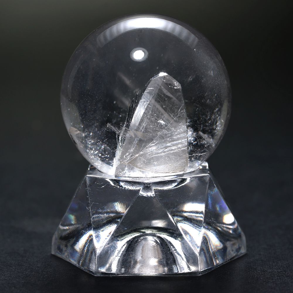 記念特価★マダガスカル産クォーツインクォーツ丸玉/貫入水晶スフィア(直径29.4mm)-slide-0