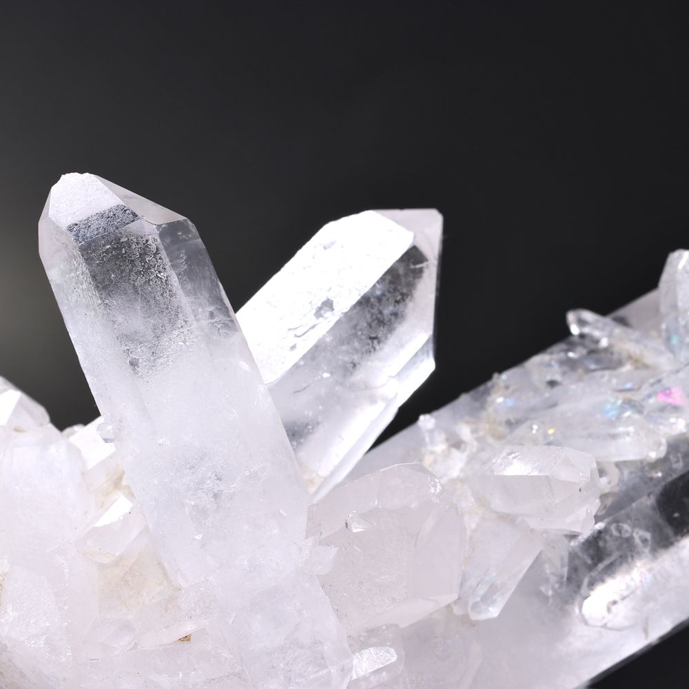 記念特価★ブラジル産貫入&レインボー水晶クラスター/水晶座布団付属(原石265g・ポイント箇所に磨きありのため大大特価!)-slide-6