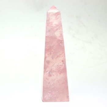 記念特価★[高品質]ブラジル産ローズクォーツポリッシュポイント（オベリスク）(24th-ROSEQ-PP1190IS)