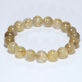 記念特価★[3A++]ルチルクォーツブレスレット（約10.5mm玉）(24th-RUCH-BR1051IS)