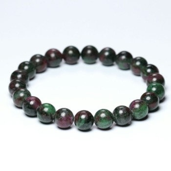 記念特価★[大特価！3A]アフリカ産ルビーインゾイサイトブレスレット（約8.5mm玉）(24th-RUIS-BR0851IS)