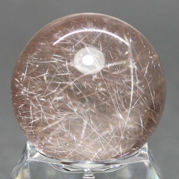 記念特価★[高品質]ブラジル産花火サゲニティッククォーツ丸玉/スフィア（直径26.8mm）(24th-SAG-SP268IS)