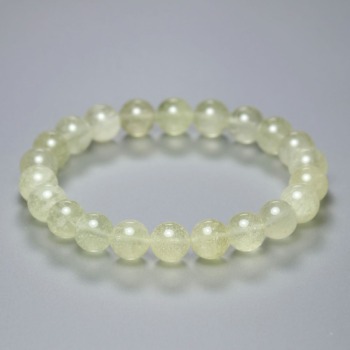 記念特価★[大特価！3A]リビア産リビアングラスブレスレット（約8.5mm玉）(24th-SBGL-BR0851IS)