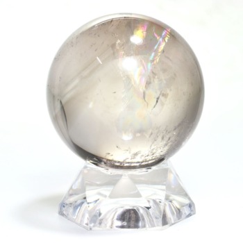 記念特価★ブラジル産レインボースモーキーシトリン丸玉/アイリスクォーツスフィア（直径51.4mm）(24th-SMCRY-SP0514IS)