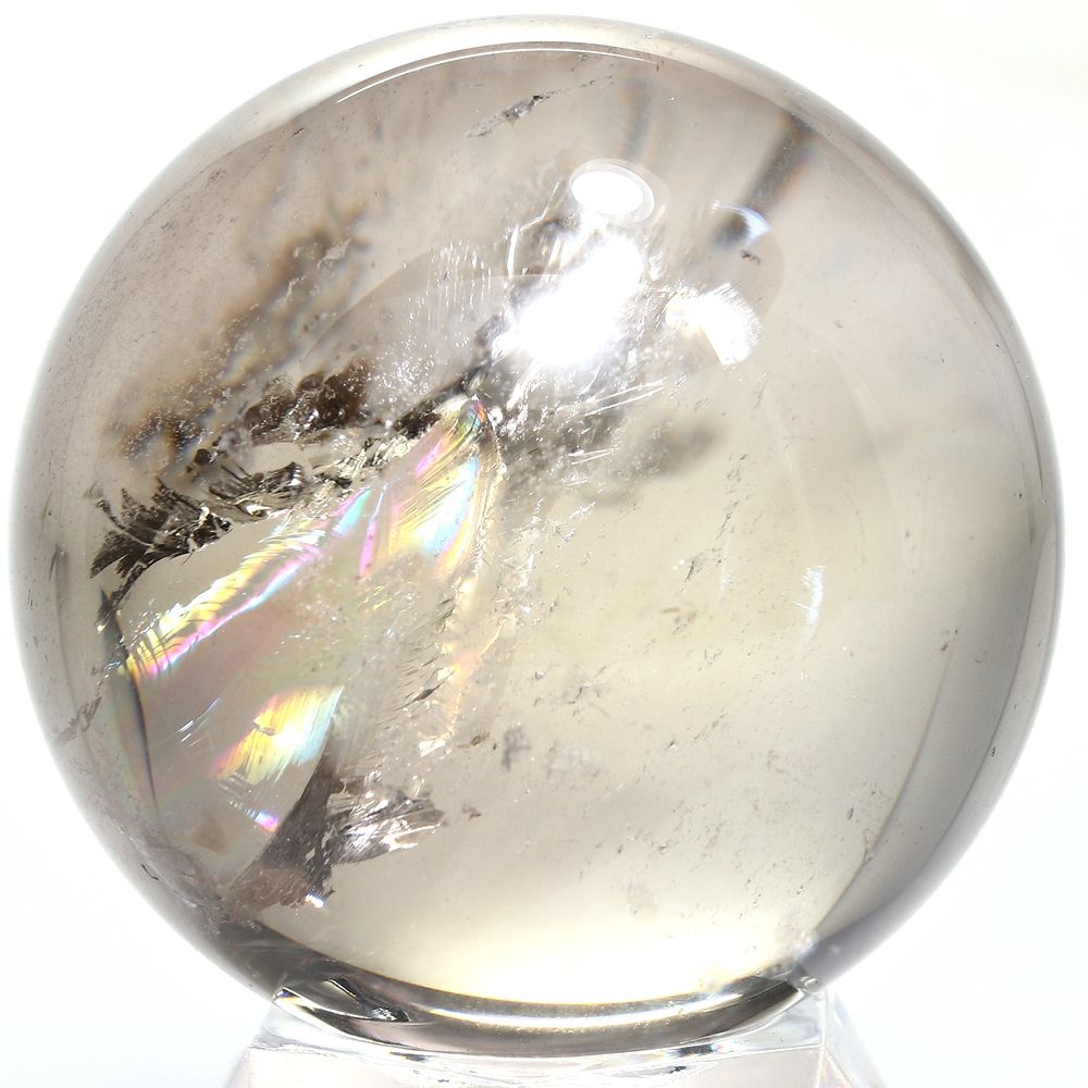 記念特価★ブラジル産レインボースモーキーシトリン丸玉/アイリスクォーツスフィア(直径51.4mm)-slide-6