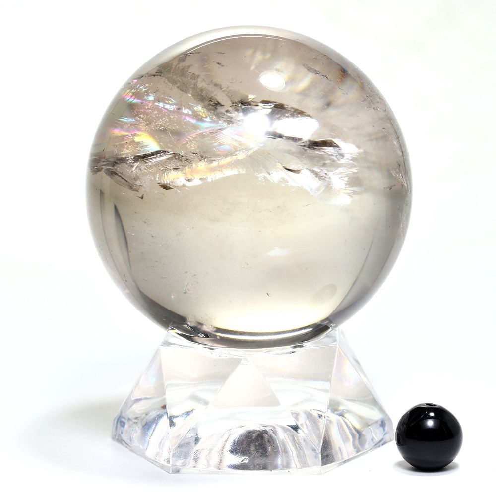 記念特価★ブラジル産レインボースモーキーシトリン丸玉/アイリスクォーツスフィア(直径51.4mm)-slide-7