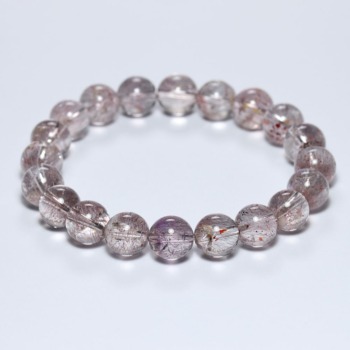 記念特価★[3A+]マダガスカル産スーパーセブンブレスレット（約10.5mm玉・凹み有り）(24th-SPSV-BR1051IS)