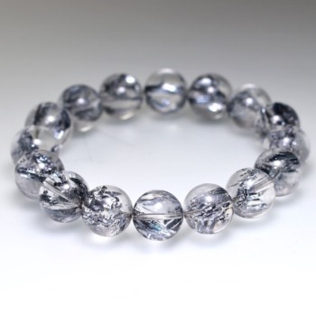 記念特価★[希少サイズ！トップクォリティ]スティブナイトインクォーツブレスレット（約14mm玉・この品質を同サイズで揃えることは極めて困難！）(24th-STIBQ-BR1400IS)