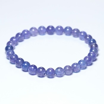 記念特価★[高品質+]タンザニア産タンザナイトブレスレット（約7mm玉）(24th-TANN-BR0701IS)