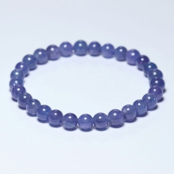 記念特価★[高品質]タンザニア産タンザナイトブレスレット（約6.5mm玉）(24th-TAZA-BR0651IS)