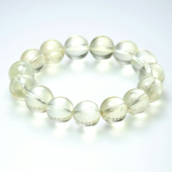 記念特価★[トップクォリティ]アフガニスタン産トリフェーンブレスレット/天然イエロークンツァイト（約14.5mm玉・通常なら355000円！）(24th-TRIP-BR1451IS)