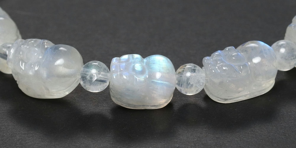 記念特価★マダガスカル産ホワイトラブラドライトヒキュウブレスレット(約12mm玉)-slide-4