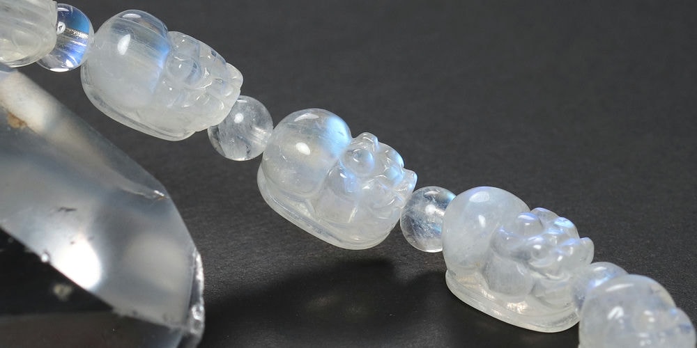 記念特価★マダガスカル産ホワイトラブラドライトヒキュウブレスレット(約12mm玉)-slide-7