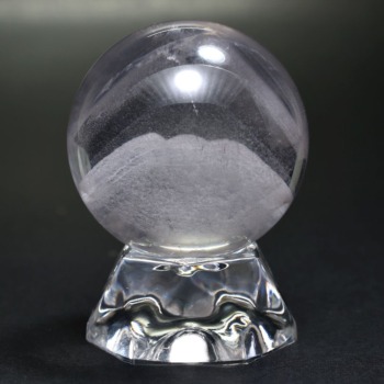 記念特価★[高品質]ブラジル産ホワイトファントムクォーツ丸玉/スフィア（直径38.3mm）(24th-WPHAQ-SP0383IS)