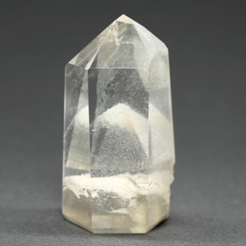 記念特価★[高品質]ブラジル産ホワイトファントムガーデンクォーツポリッシュポイント（一部ナチュラル柱面あり）(24th-WPQ-PP0930IS)