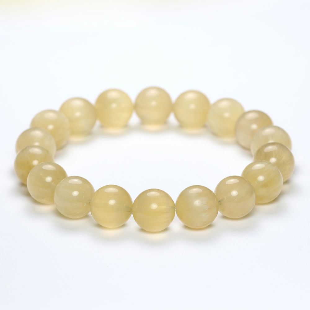 記念特価★中国産イエローフェザーフローライトブレスレット(約11mm玉)-slide-0