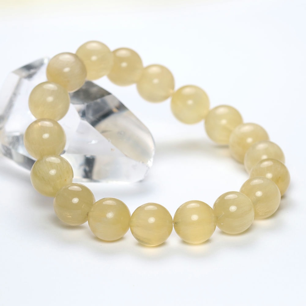 記念特価★中国産イエローフェザーフローライトブレスレット(約11mm玉)-slide-6