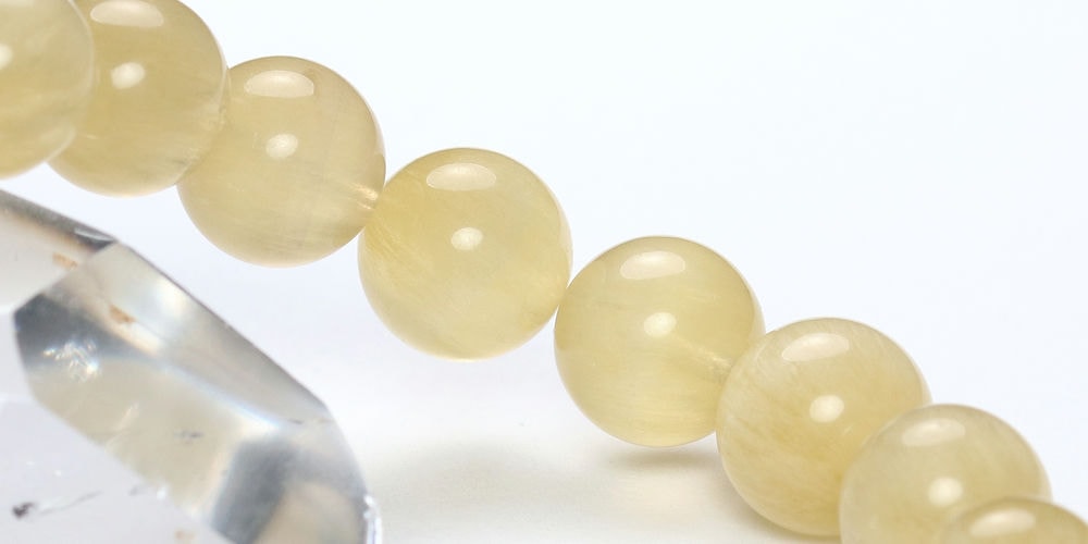 記念特価★中国産イエローフェザーフローライトブレスレット(約11mm玉)-slide-7