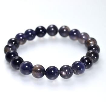 記念特価★[高品質]カラーチェンジキャッツアイアイオライトブレスレット（約10mm玉）(25th-CAIOR-BR1001)