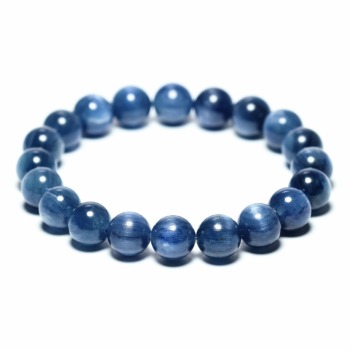 記念特価★[高品質]ブラジル産カイヤナイトブレスレット（約10mm玉）(25th-KNIT-BR1001)
