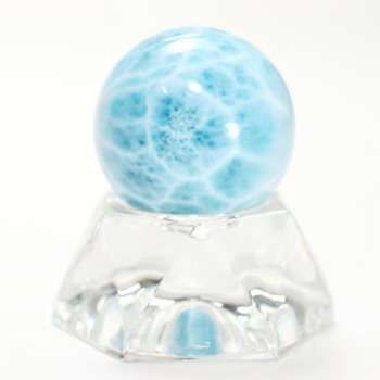 記念特価★[高品質]ドミニカ共和国産ラリマー丸玉/スフィア（直径24.0mm）(25th-LARIM-SPH0024)