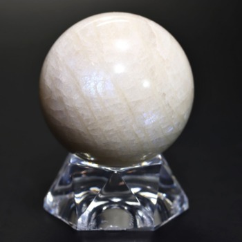 記念特価★[高品質]マダガスカル産ムーンストーン丸玉/スフィア（直径47.6mm）(25th-MOONS-SPH0476)