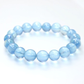 記念特価★[大特価！トップクォリティ]アクアマリンブレスレット（約10.5mm玉）(25th-TPAQA-BR1051)