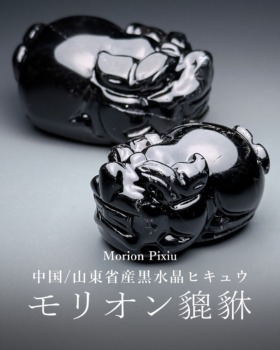 [8/7]中国/山東省産モリオン貔貅（天然黒水晶ヒキュウ）