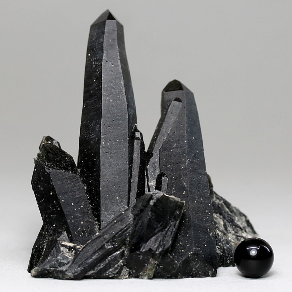 内モンゴル自治区産アクチノライトインクォーツ原石クラスター/通称グリーンクォーツ(ヘデンバーガイト&アクチノライト高密度内包)-slide-10