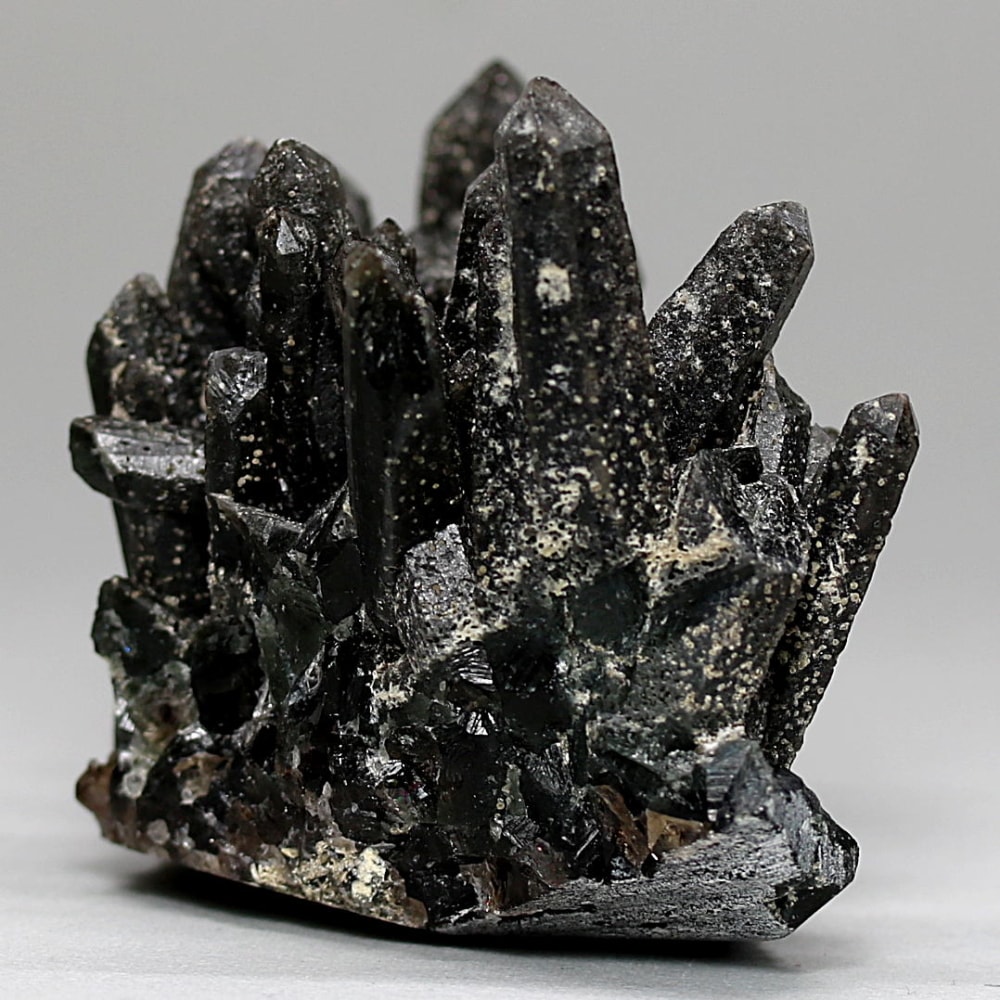 内モンゴル自治区産アクチノライトインクォーツ原石クラスター/通称グリーンクォーツ(ヘデンバーガイト&アクチノライト高密度内包)-slide-4