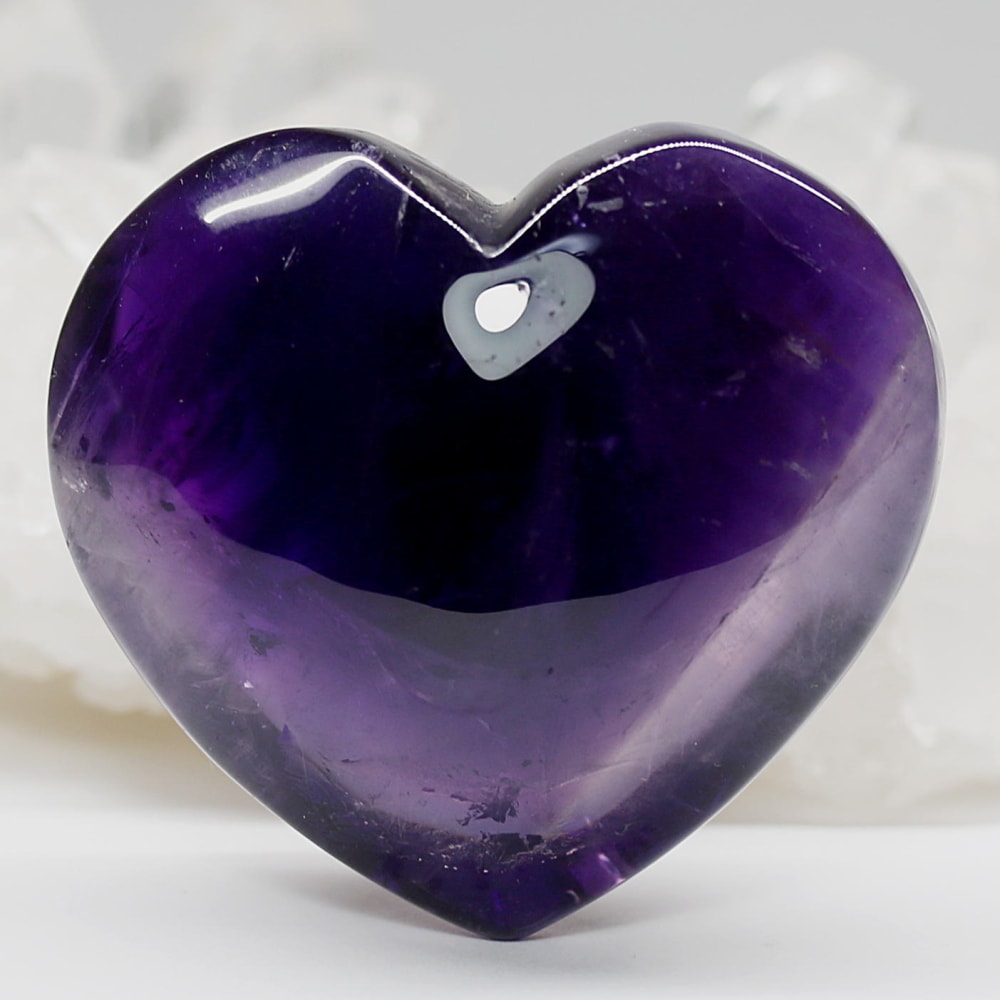 ブラジル産アメジストハートオブジェ(100g)-slide-0