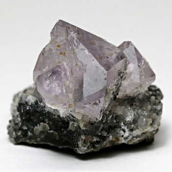 インド/カルール産アメジストエレスチャルクォーツ/母岩に細かな水晶共生（原石44.8g）(AMEL-RF0448IS)