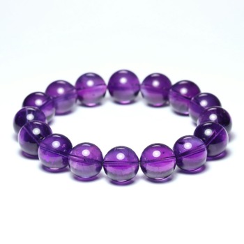 [トップクォリティ]アメジストブレスレット（約13mm玉）(AMST-BR1301IS)