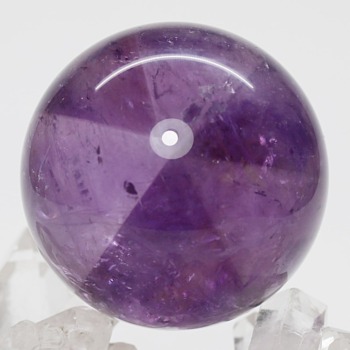 [高品質]ブラジル産アメジスト丸玉/スフィア（球体直径49.9mm・ファントム）(AMY-SP1723IS)